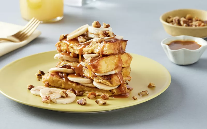 BANANA NUT CARAMEL FRENCH TOAST